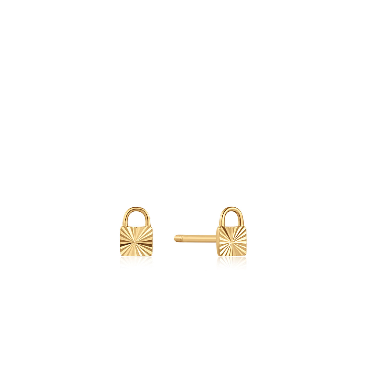 Gold on sale padlock earrings